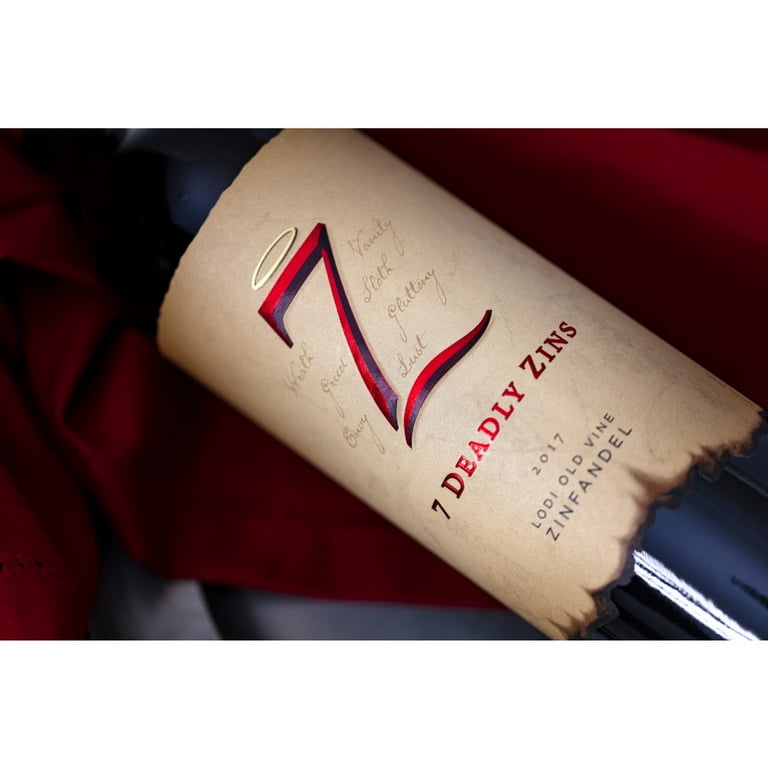 Seven Deadly Old Vine Zinfandel California Red Wine, 750 ml Bottle