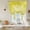 Yellow, variant on Boho Floral Tie Up Curtains for Windows, Adjustable Balloon Window Shades, Purple Flowers Vintage Bohemian Watercolor Kitchen Window Treatments Farmhouse Short Curtains with Rod Pocket 42"x45"