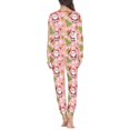 thumbnail image 4 of Pijamas con patrón navideño para mujer, conjunto de dos piezas, ropa de dormir de manga larga con cuello redondo, traje cálido para el hogar, Otoño e Invierno, 4 of 4