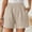 🔥 Beige, variant on Womens Casual Vintage Solid Color Pocket Shorts Relaxed Retro High-Waist Lightweight Cotton Blend Comfortable Everyday Weekend Wear with Functional Pockets, Womens Shorts, Casual Shorts