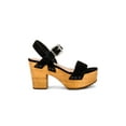 thumbnail image 2 of Schutz Gaylah Black Open Toe Buckle Ankle Strap Slingback Platform Sandals (Black, 9.5), 2 of 3