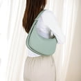 thumbnail image 3 of Bolso de mano con correa ajustable Hobo Bag Color sólido Dumpling Bag para mujer, 3 of 9