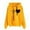 Yellow, variant on Aloohaidyvio Sweatshirts Womens Fashion Casual Long Sleeve Print Hooded Pocket Sweatshirt Tops Blouse