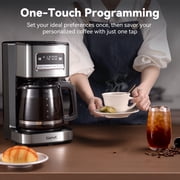 Gevi 12-Cup Drip Coffeemaker with Strong Brew Selector, 24-Hour Programmable Timer, Stainless Steel Finish