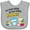 AC-Heather Grey, variant on Inktastic No Such Thing As Too Many Books with Cute Owl Boys or Girls Baby Bib