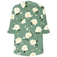 thumbnail image 4 of successthop Dressy Blouses for Women 3/4 Sleeves Clothes Lightweight V Neck Pullover Shirts Floral Trendy Tops, 4 of 5