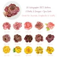 thumbnail image 2 of Wrapables PET Floral Stickers with Holographic Outlines for Scrapbooking, Stationery, Journaling, Diary, Card Making Water Bottles, Phones, Laptops (Set of 3), Roses, 2 of 4