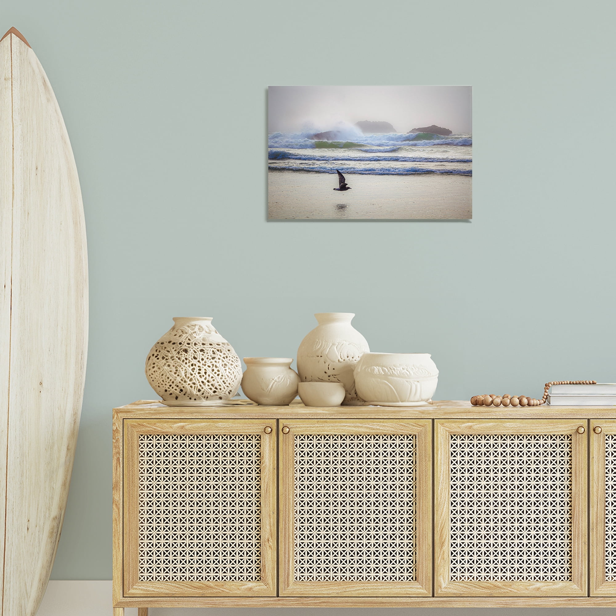 Stupell Industries Flying Low over Shore Landscape & Nature Photography Wrapped Canvas Art Print Wall Art, 24 x 16