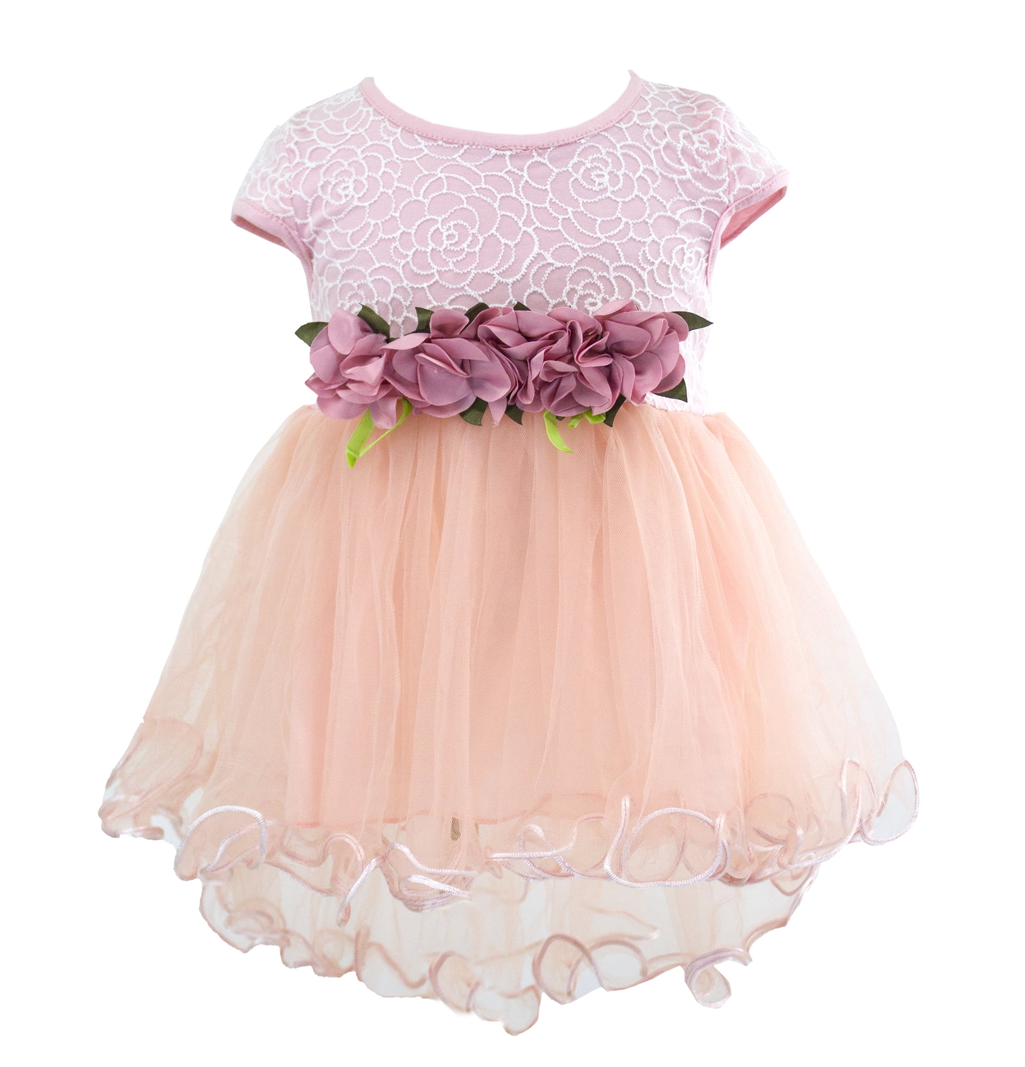 Styles I Love Infant Baby Girls Sleeveless Lace Flower Princess Tulle ...