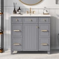 thumbnail image 5 of Harper & Bright Designs 36" Bathroom Cabinet Vanity with Sink Combo, Bathroom Storage Cabinet with Drawer and Doors, Gray, 5 of 14