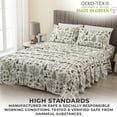 Great Bay Home Printed 100 Turkish Cotton Flannel Queen Sheet Set, 4