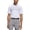 White, variant on Men's Stretch Short Sleeve Chest Print Golf Polo Shirt (White, Large)