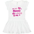 thumbnail image 3 of Inktastic Valentine's Day My Nonni Loves Me Hearts and Lips Girls Toddler Dress, 3 of 5
