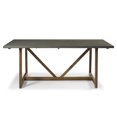 thumbnail image 3 of Walker Edison Modern Solid Wood Trestle Dining Table, Grey/Brown, 3 of 18