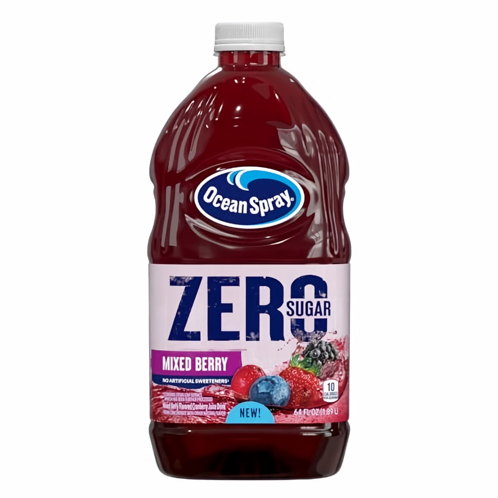 Ocean Spray Zero Sugar Mixed Berry Juice Drink 64 fl oz (Pack of 4)