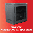 thumbnail image 5 of Networx 12U Wall Mount Network Cabinet, Lockable Doors, Ventilated Panels, Space-Saving IT & Network Rack Enclosure, 5 of 7