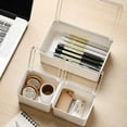 thumbnail image 5 of Desktop Storage Organizer Flip Lid Drawer Box Small Compartment Stationery Office Supplies Multi-function Workspace Tidy Solution, Ukhbmc | B, 5 of 8