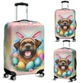 thumbnail image 2 of Happy Easter Brussels Griffon with Bunny Ear Headband and Flowers Travel Luggage Cover Griff Dog Lover Suitcase Dust Protective Decor - 13001, 2 of 5