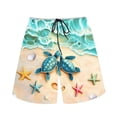 thumbnail image 3 of Binienty Men's Board Shorts Beach Swim Trunks With Sea Turtle Print - Quick Dry for Summer Vacation Surfing and Swimming, 3 of 5