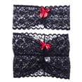 thumbnail image 2 of VISgogo Conjunto de lencería sexy de 2 piezas para mujer, sujetador corto con lazo y hombros descubiertos de encaje floral de color sólido, conjuntosexy de corte bajo para amantes, parejas VISgogo moda, 2 of 8