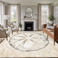 thumbnail image 3 of Sand Dollar Coastal Area Rug 5x8 FT, Non Slip Bedroom Throw Carpet, Summer Beach Beige Sea Washable Soft Floor Carpet Non-Shedding Rug for Living Room Nursery Dorm Office, 3 of 9