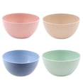 thumbnail image 1 of 4pcs Wheat Straw Bowls Soup Dessert Salad Bowls Stir Bowls (Random Color), 1 of 8