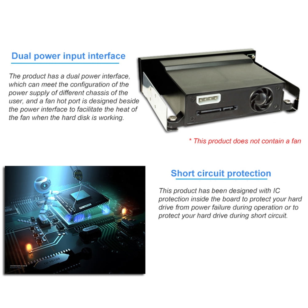 opvise Internal 2.5/3.5inch SATA Serial HDD SSD Hard Drive Enclosure Tray Hot Swap Rack