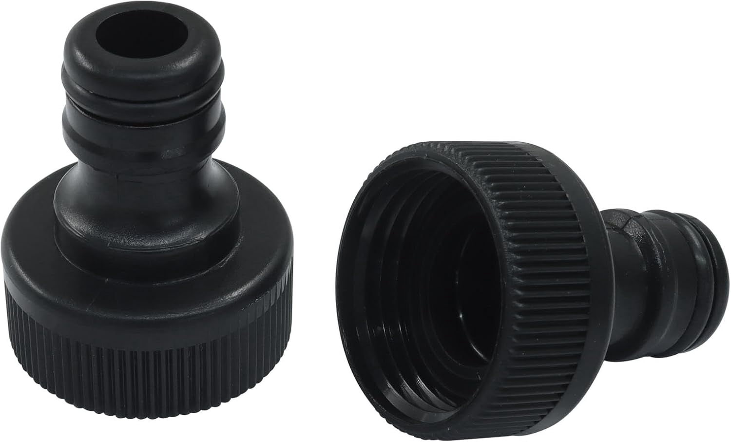 MKEUDQ-12 Pack Black Plastic Garden Hose Quick Connect Fittings - 3/4-Inch Female Adapter, Perfect for Watering Systems, Sprinklers and Drip Irrigation