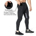 thumbnail image 3 of BROKIG Mens Thigh Mesh Gym Jogger Pants, Casual Slim Fit Tapered Workout Training Sweatpants with Zipper Pocket (Large, Black), 3 of 8