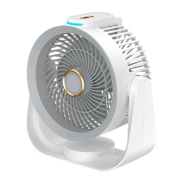 Ventilador de mesa portátil Ventilador de escritorio de 4 velocidades Ventilador circulador de aire personal (control por voz)