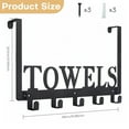 thumbnail image 2 of Over The Door Hooks, Towel Hanger Rack for Bathroom, Over Door Towel Rack, Heavy-duty Towel Hooks, Over The Door Coat Rack, Door Hanger Hooks Suit for Bathroom, Bedroom, Kitchen, 2 of 5