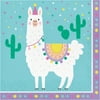 Llama Party6.5"L X 6.5"W "Llama & Cactus" Printed Luncheon Napkins, Pack of 16, 2 Packs