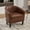 Brown PU, variant on MOONMISS Barrel Accent Chair Club Armchairs Comfy chairs for Living Room, Bedroom,Coffee