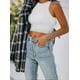 thumbnail image 2 of Top corto sin mangas con cuello halter y tirantes finos para mujer, color blanco, talla M, 2 of 5