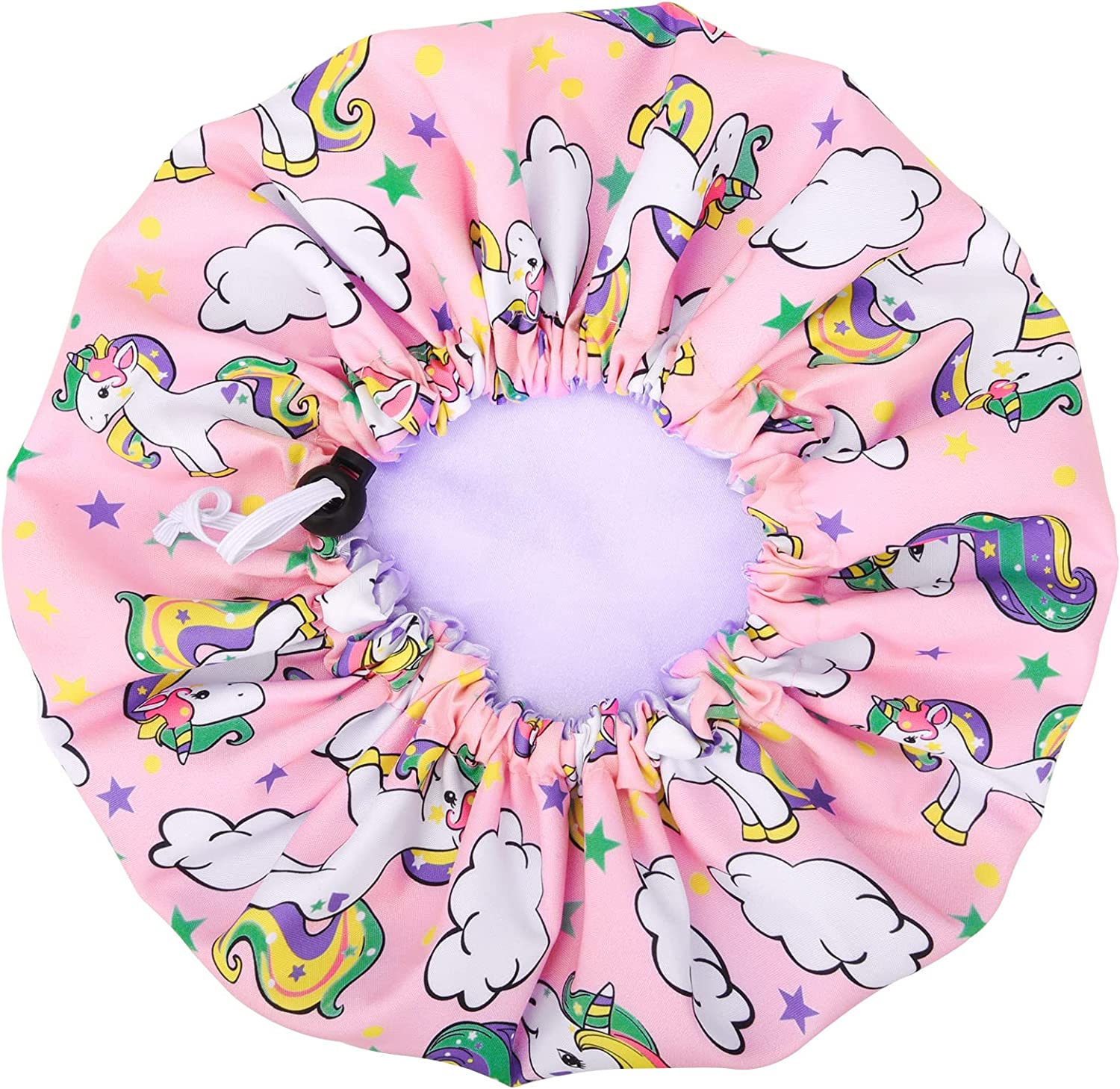 Baby Satin Kids Unicorn Sleep Cap Adjustable Silk Pink