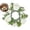 White, variant on Valentine's Day Rose Candle Rings Wreaths Artificial Flowers with Green Leaves Floral Table Pillar Centerpiece Mini Rings Garland for Wedding Home Party Table Wreath Candle Holder Décor