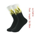 thumbnail image 2 of GUZOM Unisex Flame Crew Socks Yellow - Polyester Durable Soft Breathable, One Size Fits 26-28cm Foot Length, Streetwear Casual Sports Socks, 1 PC,Size Free Size, 2 of 6