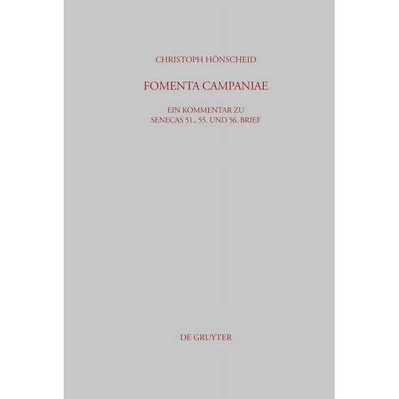 Beiträge Zur Altertumskunde Fomenta Campaniae, Book 190, (Hardcover)