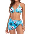 thumbnail image 1 of Traje de baño de mujer Traje de baño de tres piezas Traje de baño con estampado Halter Traje de baño Fridja  nalpqowj61150, 1 of 9