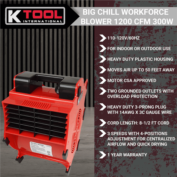 Workforce Fan 1200 Cfm Blower Fan K Tool International Big Chill Workforce Blower ...