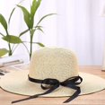 thumbnail image 2 of Sombrero de Paja para Mujer Sombreros Plegables de Playa con Lazo de Verano Protección UV UPF50+ Ala Ancha Floppy Señoras Hombres Sombrero de Paja Accesorios de Playa para Vacaciones Plegables, 2 of 4