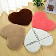 thumbnail image 2 of Heart Shaped Plush Carpet Water Absorbent Non-Slip Bathroom Rug Kitchen Mat, 2 of 10