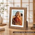 8x10 Walnut Picture Frame 4 Pack Wide Thick Wood Border For Prints ...