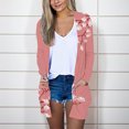 thumbnail image 1 of (clearance)IDALL Long Cardigans for Women Cardigan Sweaters for Women Cardigan for Fall Front Cardigan with Pockets Casual Duster Knit Cardigan Sweater Kimonos for Women Cardigan Pink S, 1 of 5