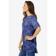 thumbnail image 3 of Woman Within Plus Size Perfect Printed Short-Sleeve Boatneck Tunic, 3 of 5