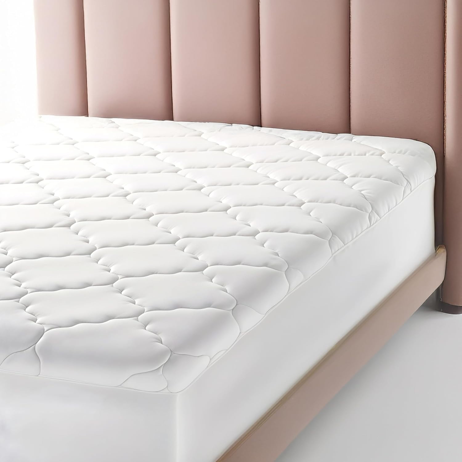 Micropuff Soft and Comfortable Cot (33 X 75) Size Mattress Pad - Simple and Easy to Use Mattress Pad - 100 gsm - Odorless Filing - Tight Elastic Stretch for Perfect Fit