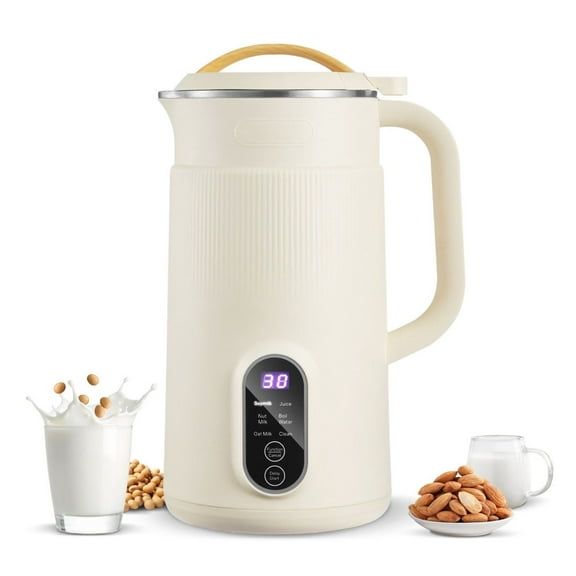 6-in-1 Nut Milk Maker, 20oz Soy Milk Machine, Oat Milk Maker with Self-Cleaning, Boil Water, 12-Hour Delay, for Almond, Cashew, Rice, Plant-Based Beverages