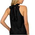 thumbnail image 2 of Black Tank Tops for Women Fashion Summer Tops Casual Top High Neck Sleeveless Tshirt Beach Vacation Loose Fit Shirt, 2 of 6
