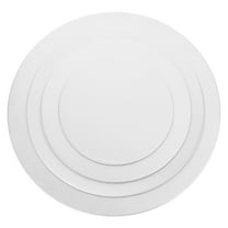 OUNONA 4pcs Round Cake Boards White Cake Circles Cardboard Base Plates for Displaying Cakes Bread Desserts Baking Supplies
