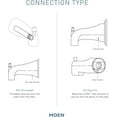 thumbnail image 2 of Moen S989BN Flara Diverter 8.125 in. Tub Spout with Slip Fit Connection in Brushed Nickel, 2 of 3